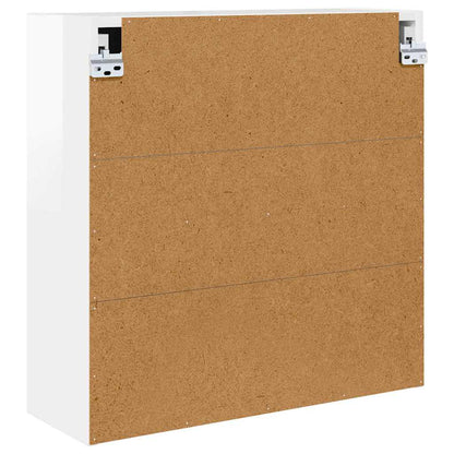 Koupelnová Zrcadlová Skříň Vysoce Lesklá Bílá 60 X 20 X 60 Cm