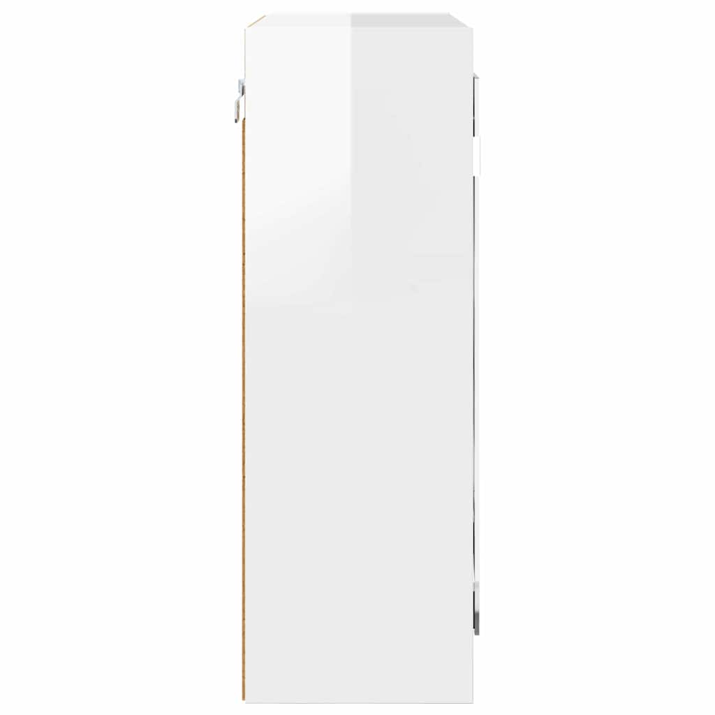 Koupelnová Zrcadlová Skříň Vysoce Lesklá Bílá 60 X 20 X 60 Cm