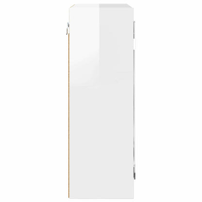 Koupelnová Zrcadlová Skříň Vysoce Lesklá Bílá 60 X 20 X 60 Cm