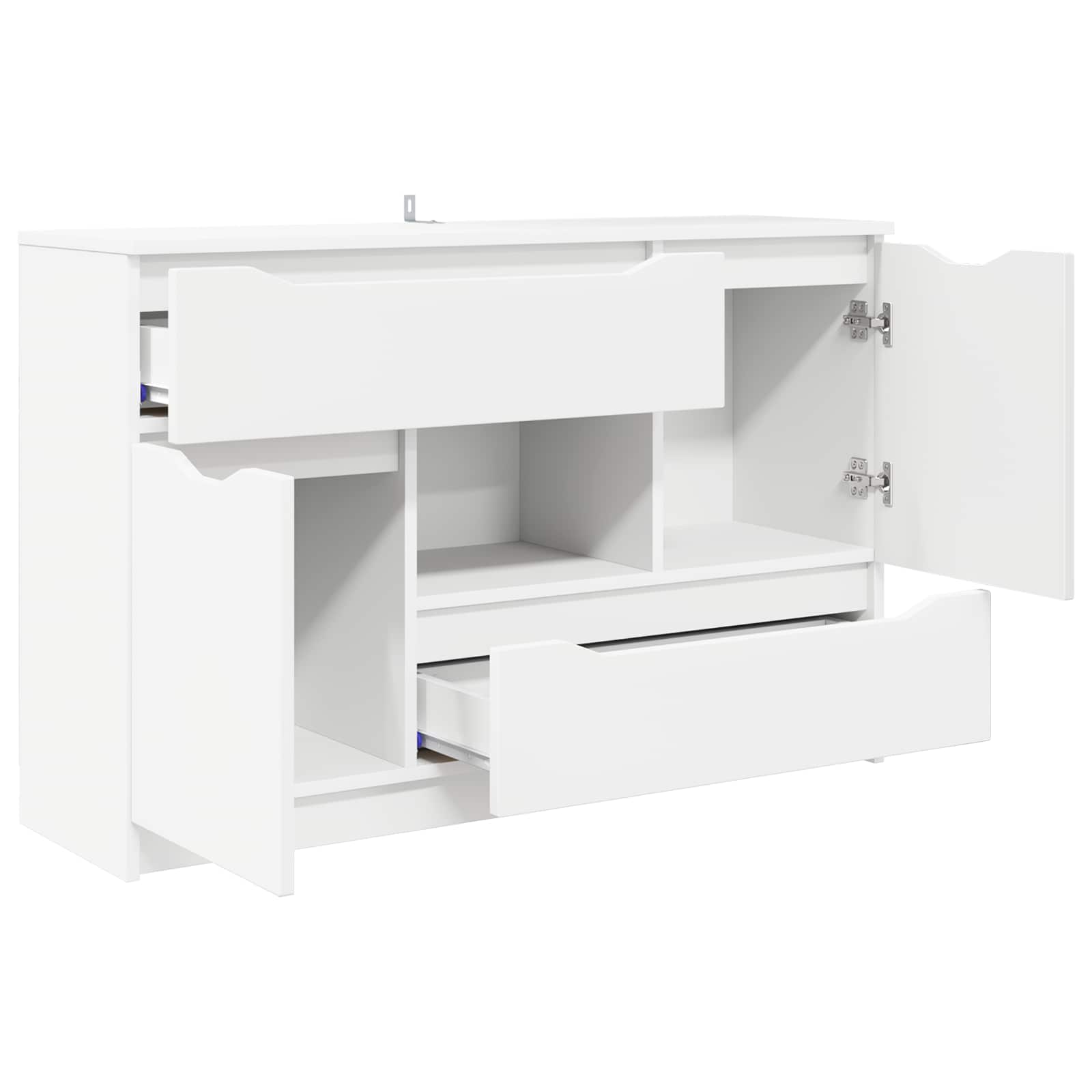 Servírovací Skříň Bílá 100 X 30 X 65,6 Kompozitní Dřevo
