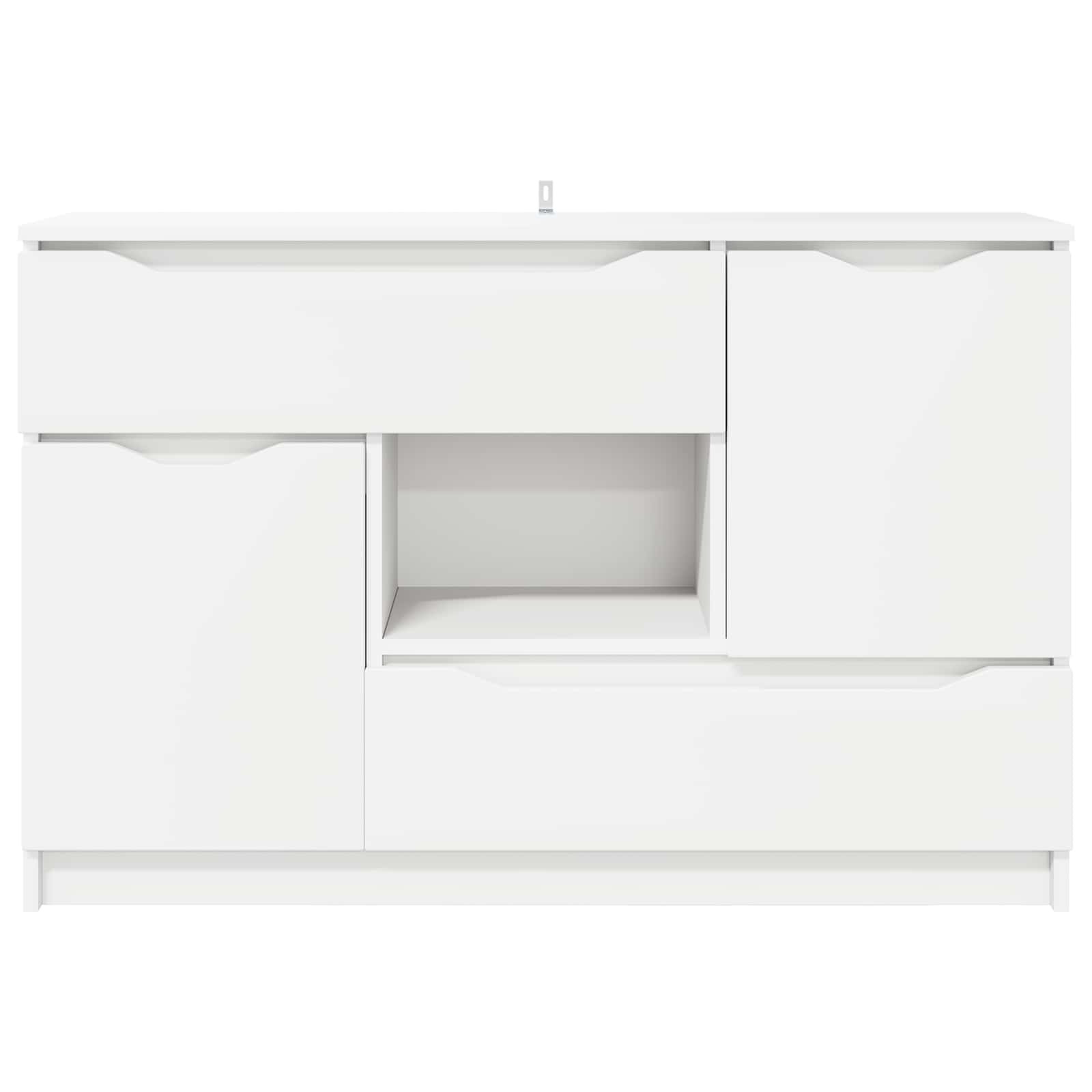 Servírovací Skříň Bílá 100 X 30 X 65,6 Kompozitní Dřevo
