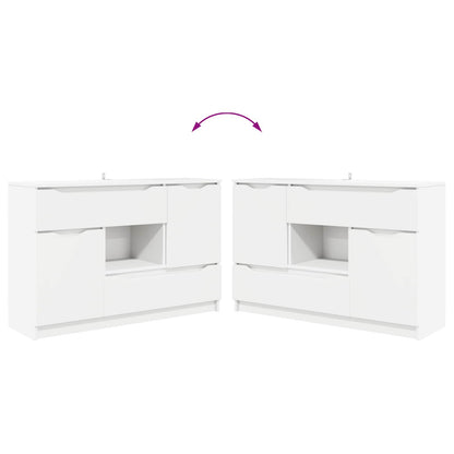Servírovací Skříň Bílá 100 X 30 X 65,6 Kompozitní Dřevo