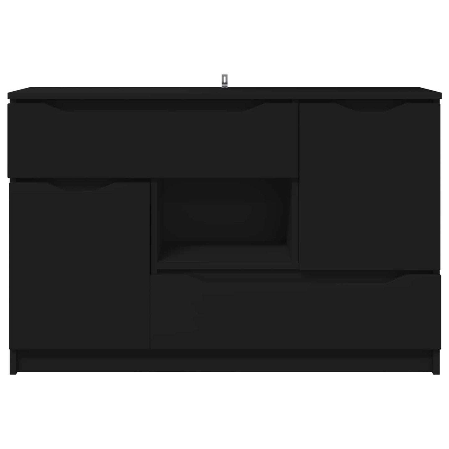 Servírovací Skříň Černá 100 X 30 X 65,6 Kompozitní Dřevo