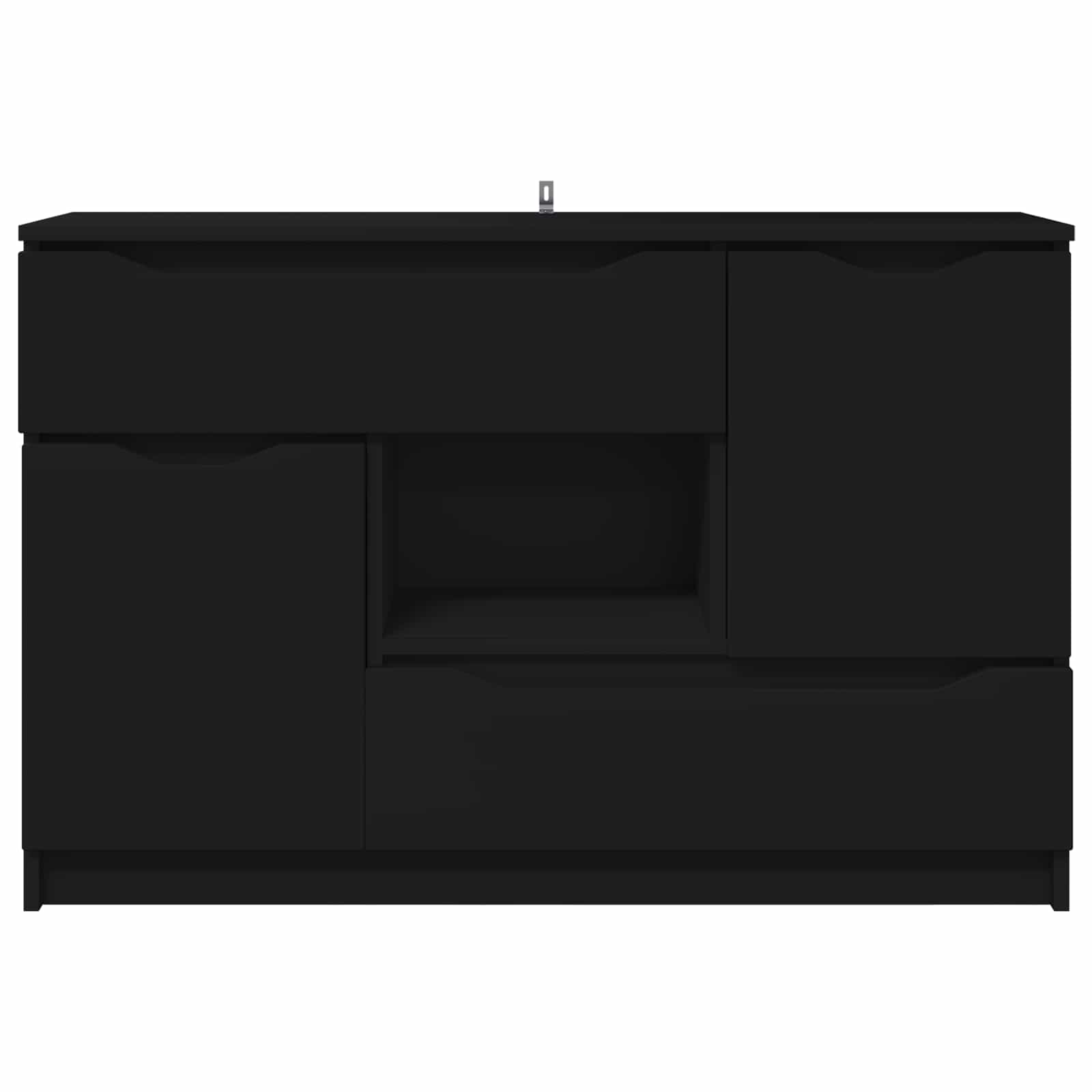 Servírovací Skříň Černá 100 X 30 X 65,6 Kompozitní Dřevo