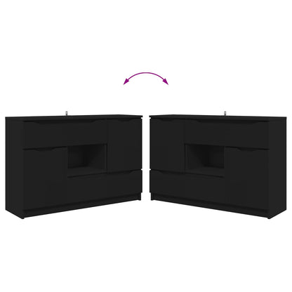 Servírovací Skříň Černá 100 X 30 X 65,6 Kompozitní Dřevo