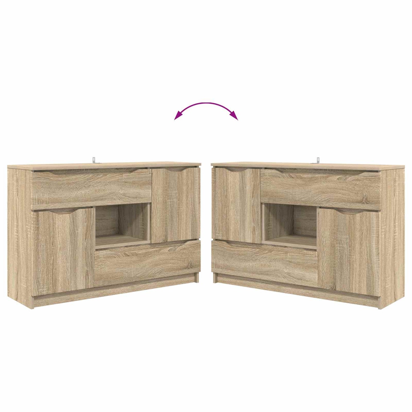 Servírovací Skříň Sonoma Dub 100 X 30 X 65,6 Kompozitní Dřevo