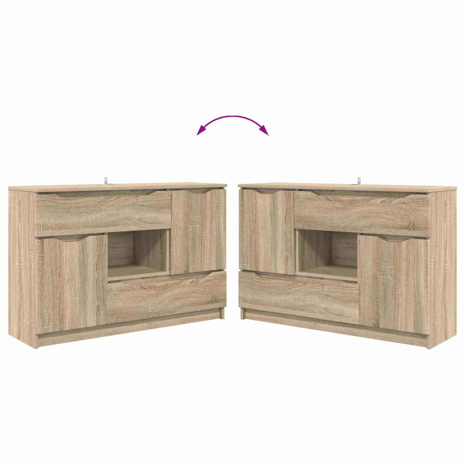 Servírovací Skříň Sonoma Dub 100 X 30 X 65,6 Kompozitní Dřevo