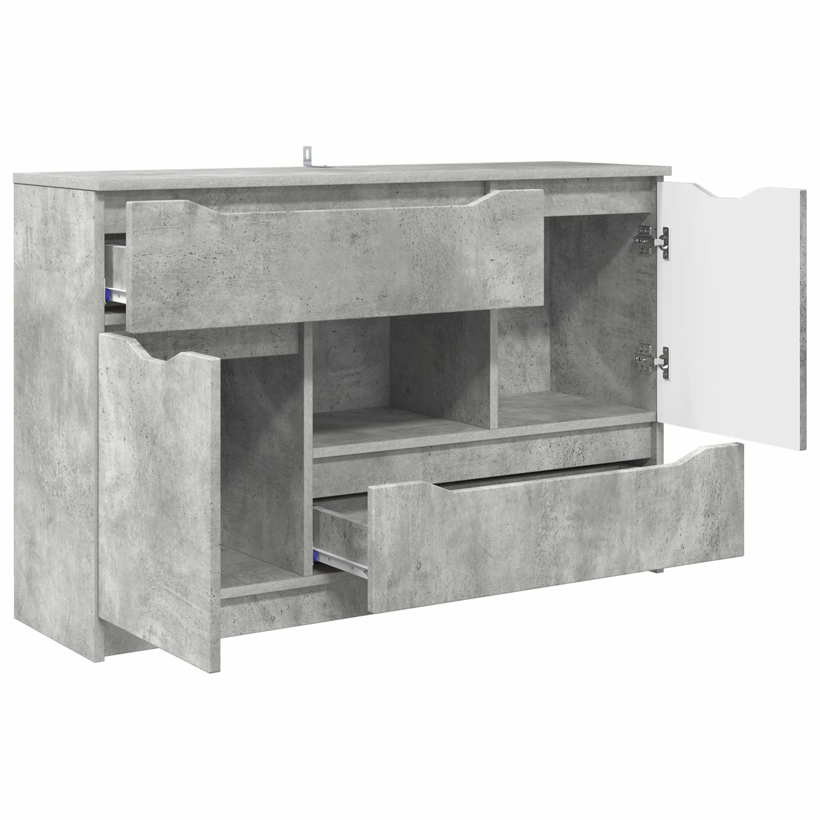 Servírovací Skříň Betonově Šedá 100 X 30 X 65,6