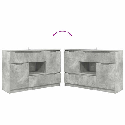 Servírovací Skříň Betonově Šedá 100 X 30 X 65,6