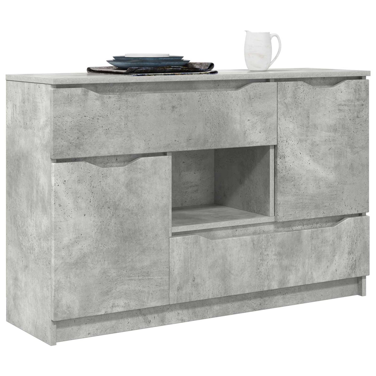 Servírovací Skříň Betonově Šedá 100 X 30 X 65,6