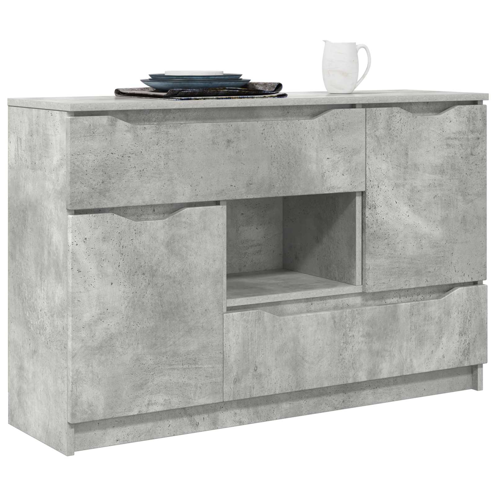 Servírovací Skříň Betonově Šedá 100 X 30 X 65,6