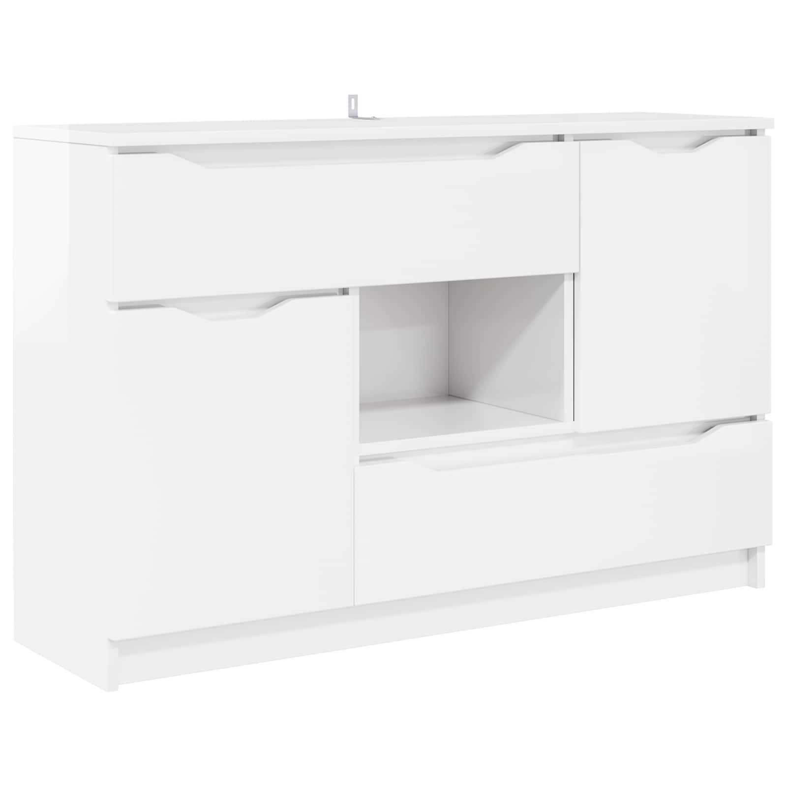 Servírovací Skříň Vysoce Lesklá Bílá 100 X 30 X 65,6