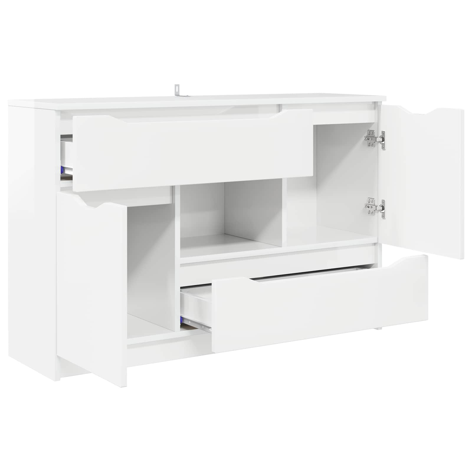 Servírovací Skříň Vysoce Lesklá Bílá 100 X 30 X 65,6