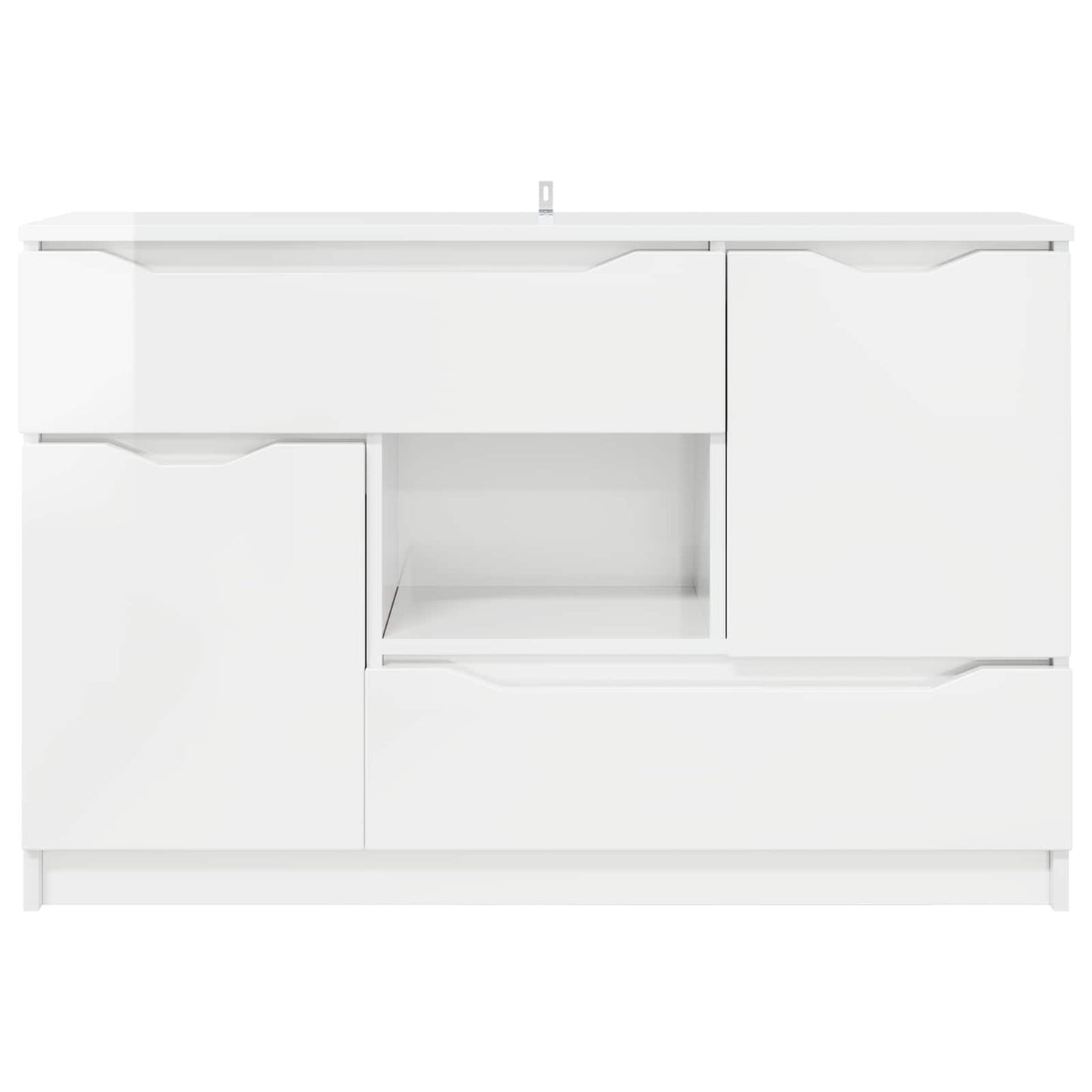 Servírovací Skříň Vysoce Lesklá Bílá 100 X 30 X 65,6