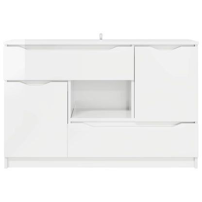 Servírovací Skříň Vysoce Lesklá Bílá 100 X 30 X 65,6