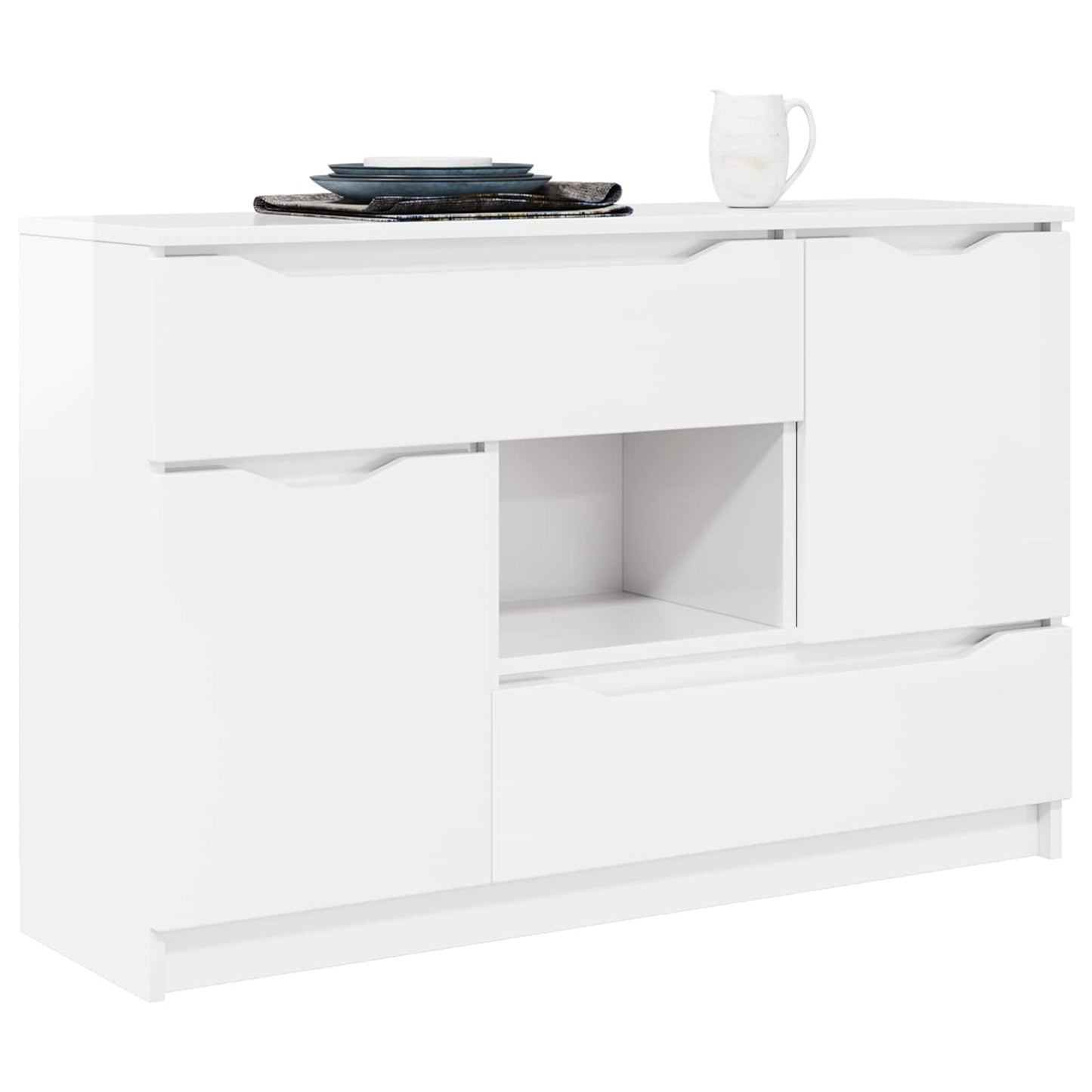 Servírovací Skříň Vysoce Lesklá Bílá 100 X 30 X 65,6