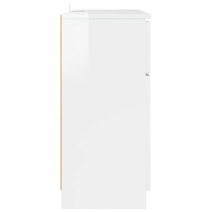 Servírovací Skříň Vysoce Lesklá Bílá 100 X 30 X 65,6