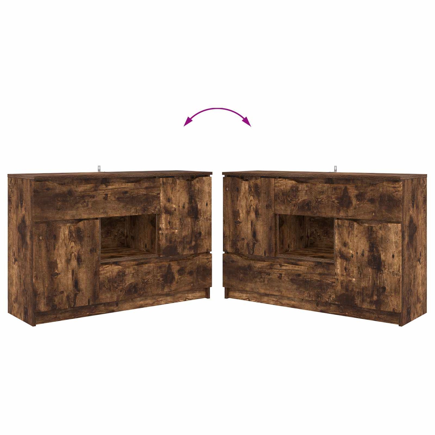 Servírovací Skříň Kouřový Dub 100 X 30 X 65,6 Kompozitní Dřevo