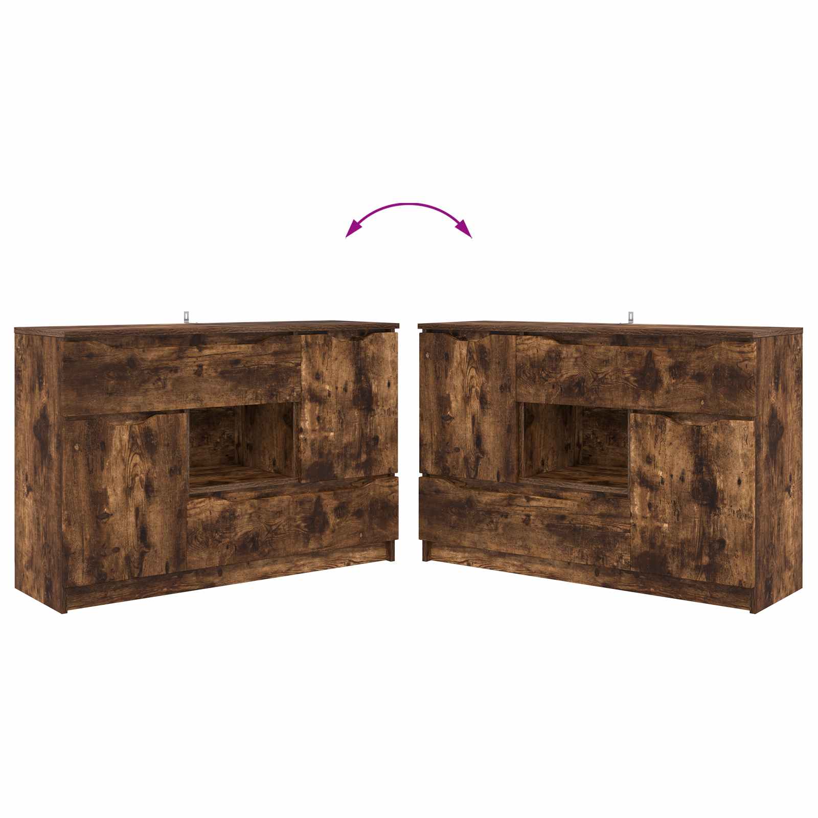 Servírovací Skříň Kouřový Dub 100 X 30 X 65,6 Kompozitní Dřevo