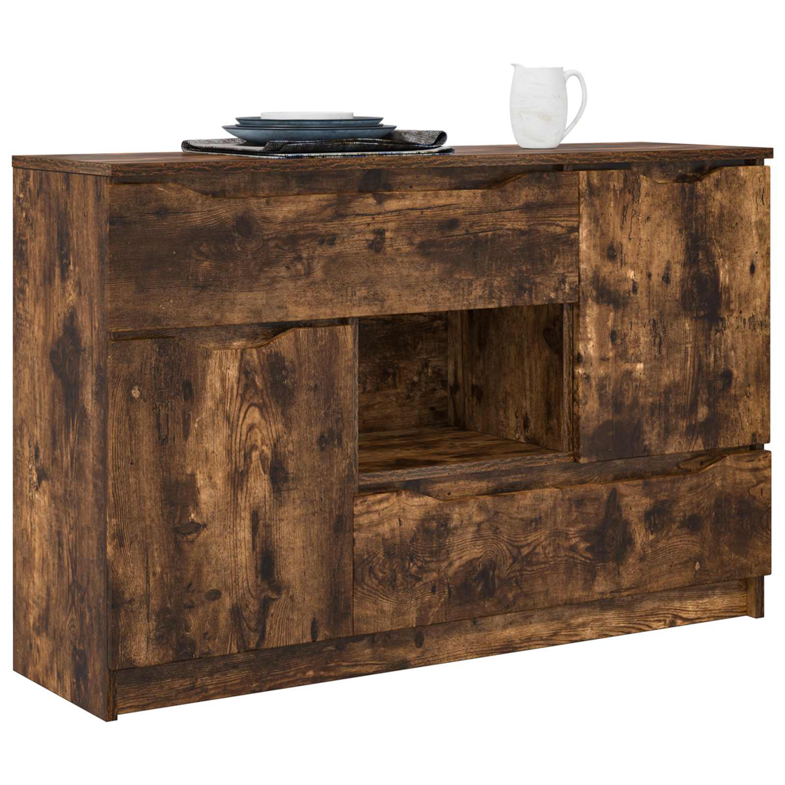 Servírovací Skříň Kouřový Dub 100 X 30 X 65,6 Kompozitní Dřevo