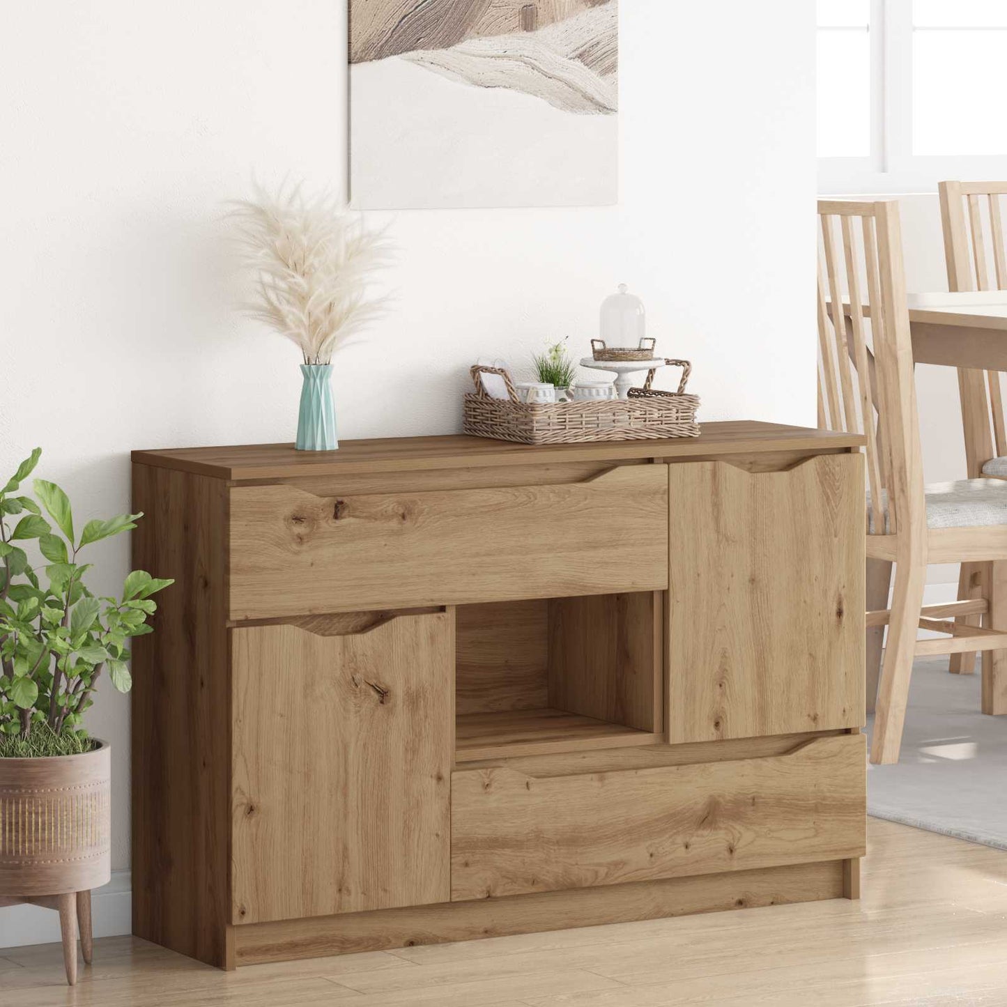 Servírovací Skříň Artisanový Dub 100 X 30 X 65,6