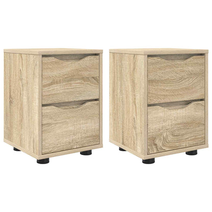 Noční Stolky 2 Ks Sonoma Dub 30,5 X 30 X 43 Cm Kompozitní Dřevo