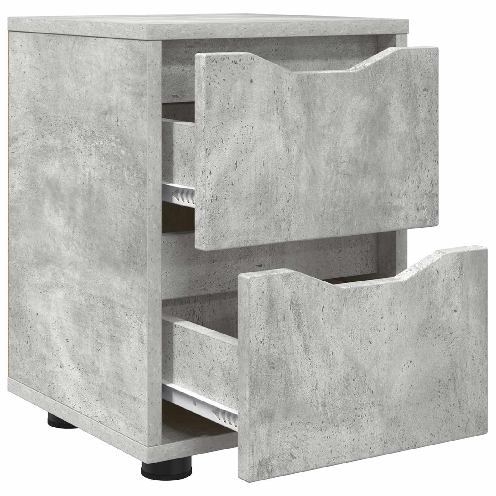 Noční Stolky 2 Ks Betonově Šedá 30,5 X 30 X 43 Cm