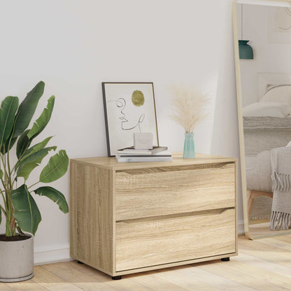 Úložná Skříňka 80 X 48 X 57 Cm Kompozitní Dřevo Sonoma Dub