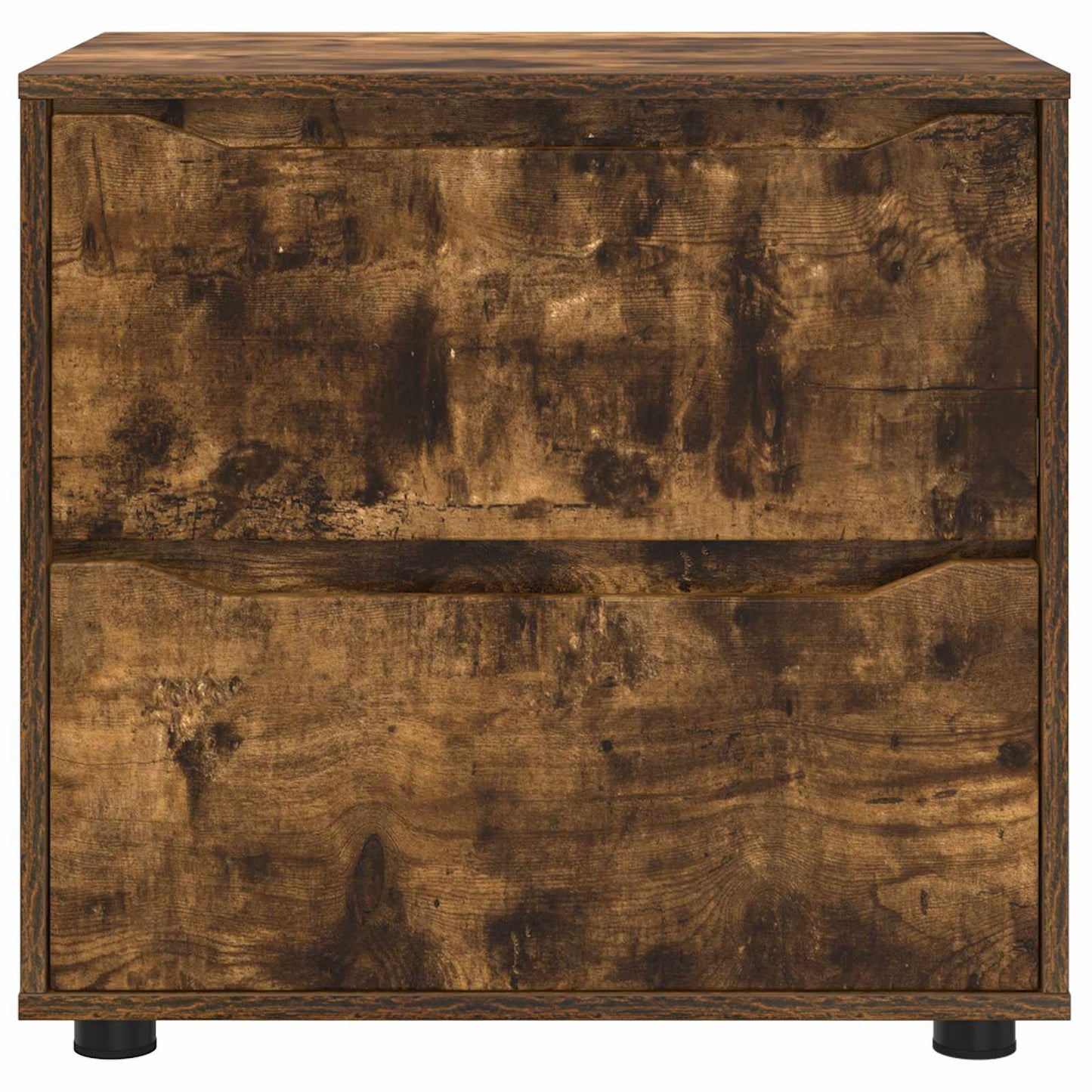 Úložná Skříňka 60 X 48 X 57 Cm Kompozitní Dřevo Kouřový Dub