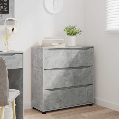 Úložná Skříňka 80 X 31 X 81 Cm Kompozitní Dřevo Betonově Šedá