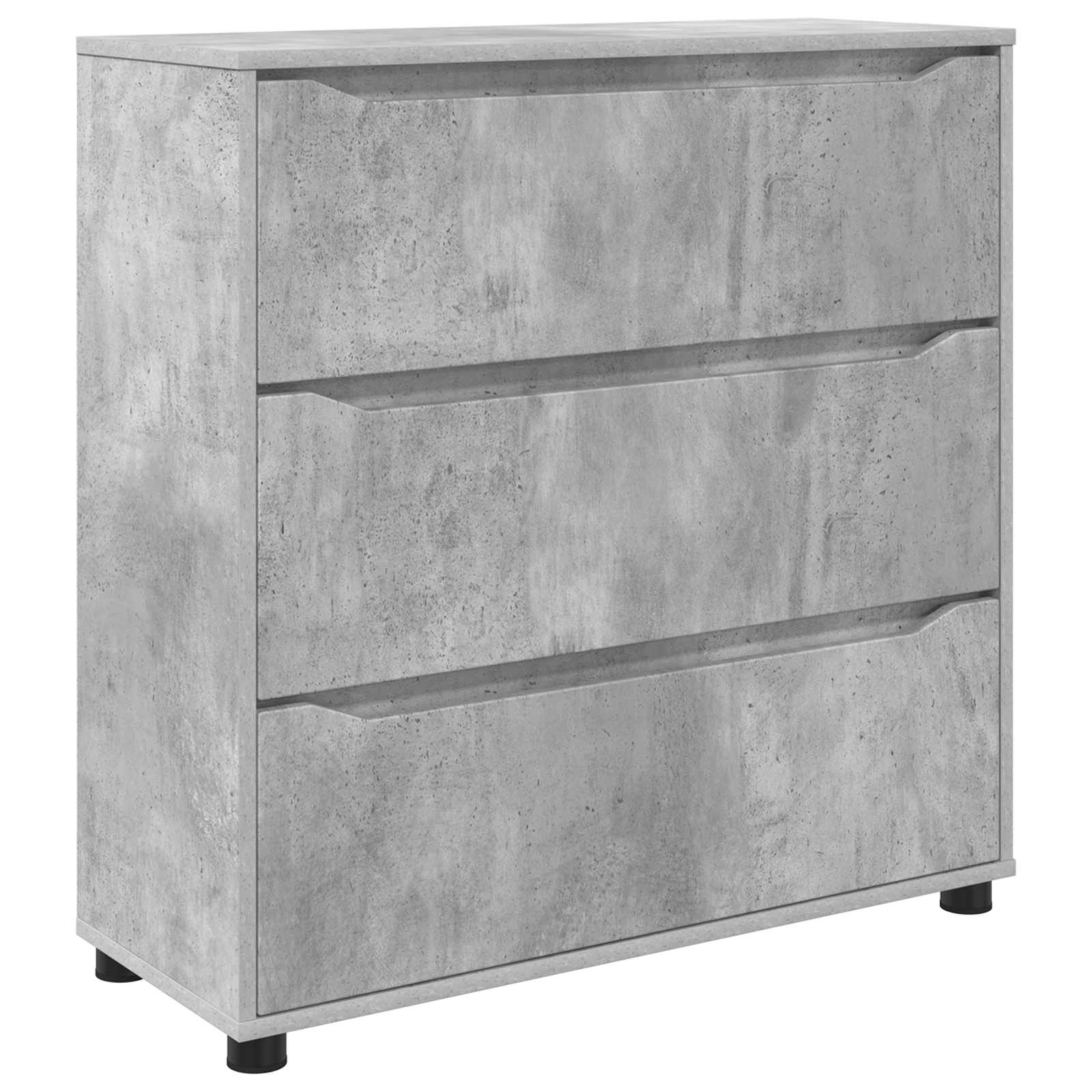Úložná Skříňka 80 X 31 X 81 Cm Kompozitní Dřevo Betonově Šedá