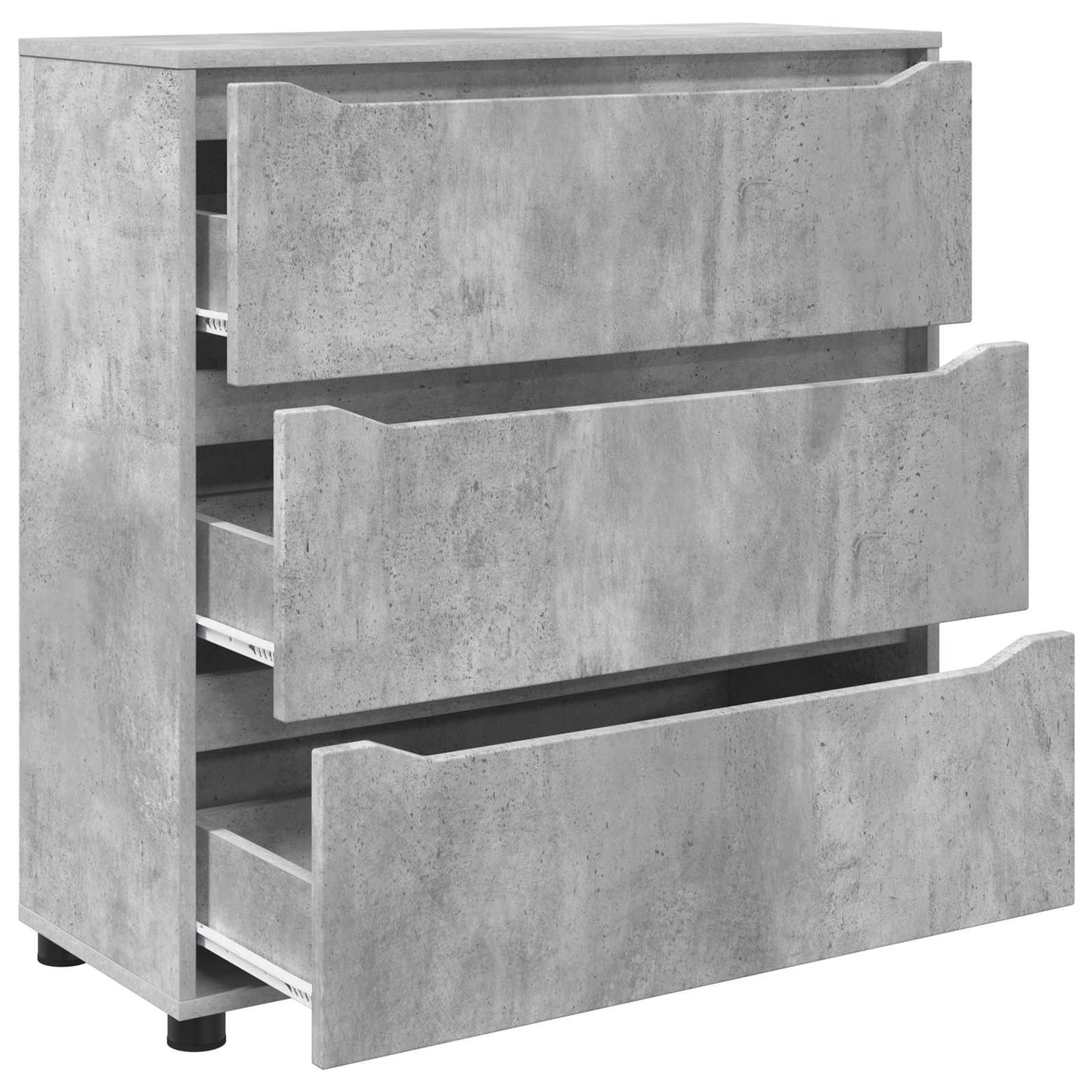 Úložná Skříňka 80 X 31 X 81 Cm Kompozitní Dřevo Betonově Šedá
