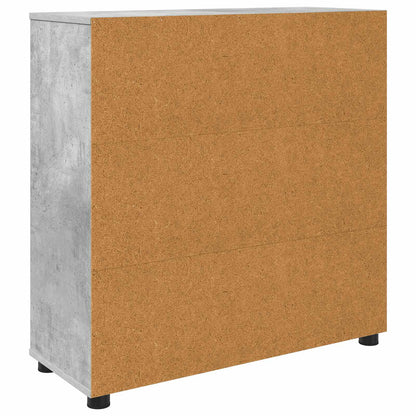 Úložná Skříňka 80 X 31 X 81 Cm Kompozitní Dřevo Betonově Šedá