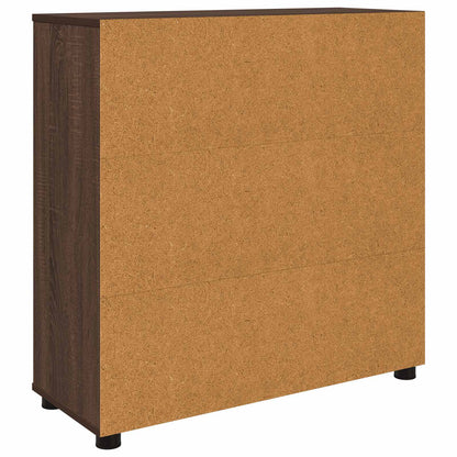 Úložná Skříňka 80 X 31 X 81 Cm Kompozitní Dřevo Hnědý Dub