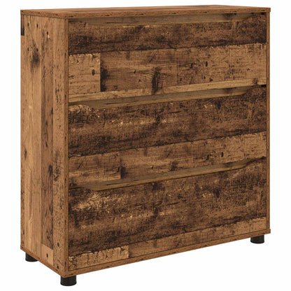 Úložná Skříňka 80 X 31 X 81 Cm Kompozitní Dřevo Staré Dřevo