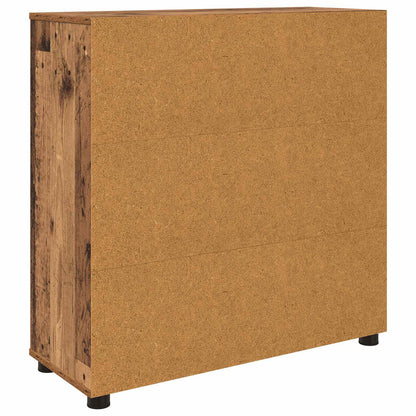 Úložná Skříňka 80 X 31 X 81 Cm Kompozitní Dřevo Staré Dřevo