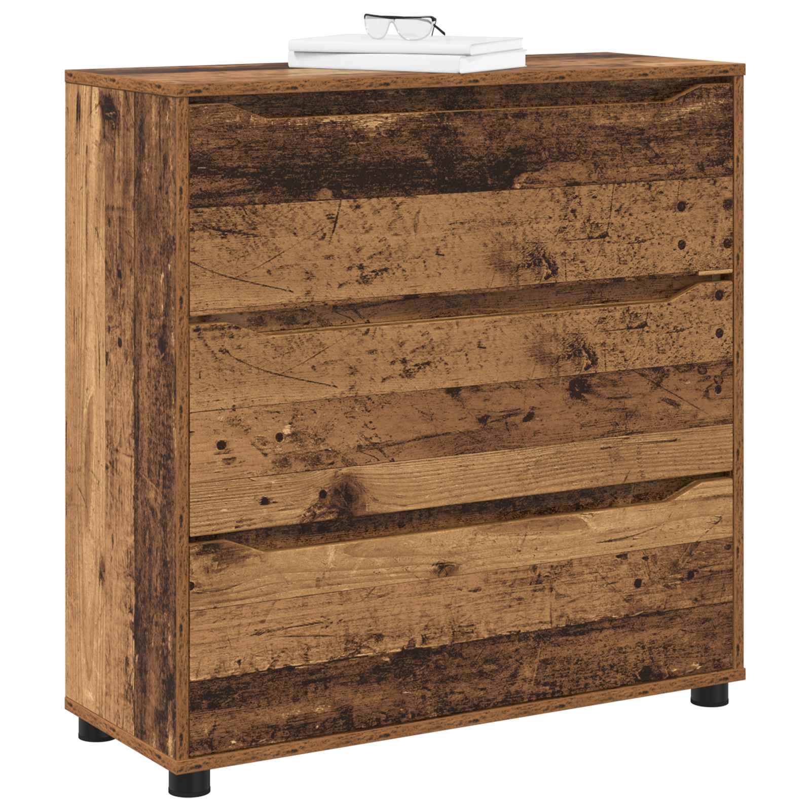 Úložná Skříňka 80 X 31 X 81 Cm Kompozitní Dřevo Staré Dřevo