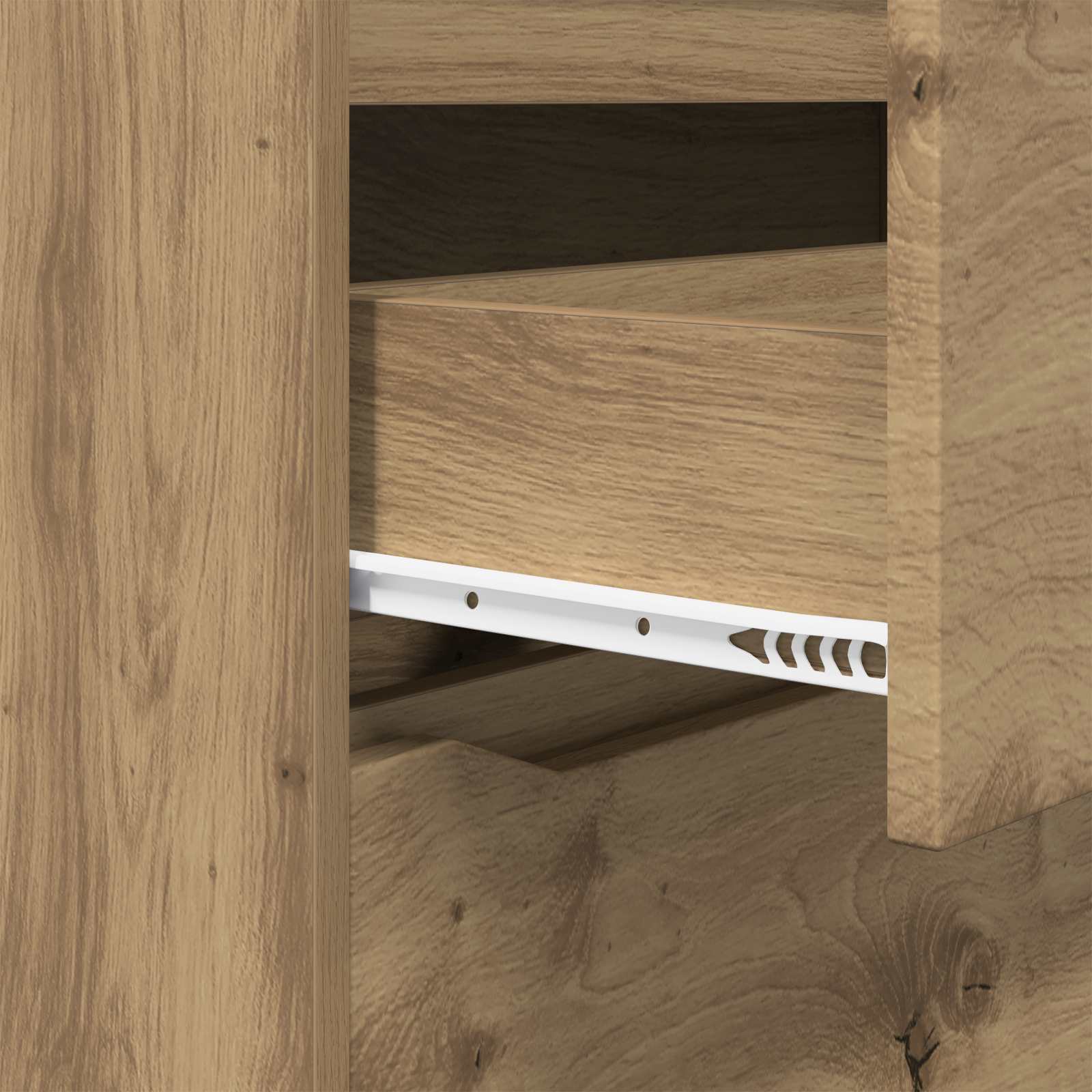 Úložná Skříňka 80 X 31 X 81 Cm Kompozitní Dřevo Artisanový Dub
