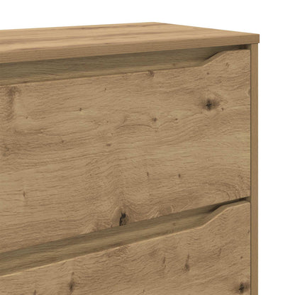 Úložná Skříňka 80 X 31 X 81 Cm Kompozitní Dřevo Artisanový Dub