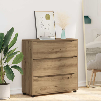 Úložná Skříňka 80 X 31 X 81 Cm Kompozitní Dřevo Artisanový Dub