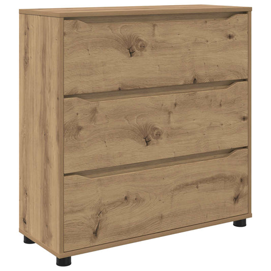 Úložná Skříňka 80 X 31 X 81 Cm Kompozitní Dřevo Artisanový Dub