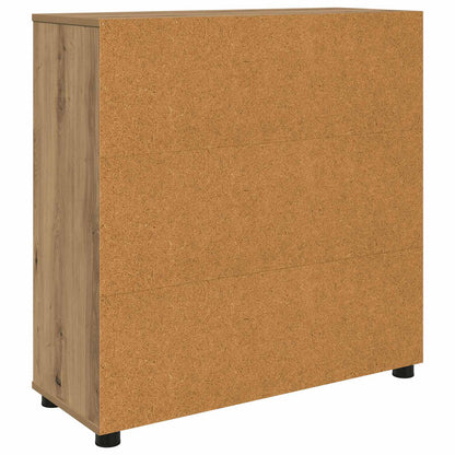 Úložná Skříňka 80 X 31 X 81 Cm Kompozitní Dřevo Artisanový Dub
