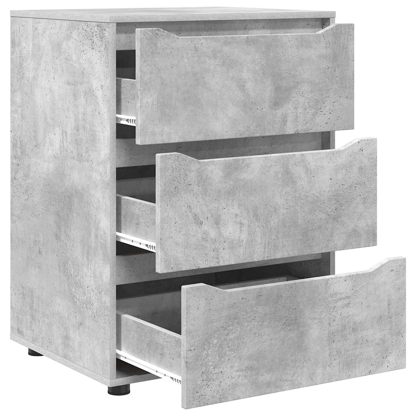 Úložná Skříňka 60 X 48 X 81 Cm Kompozitní Dřevo Betonově Šedá