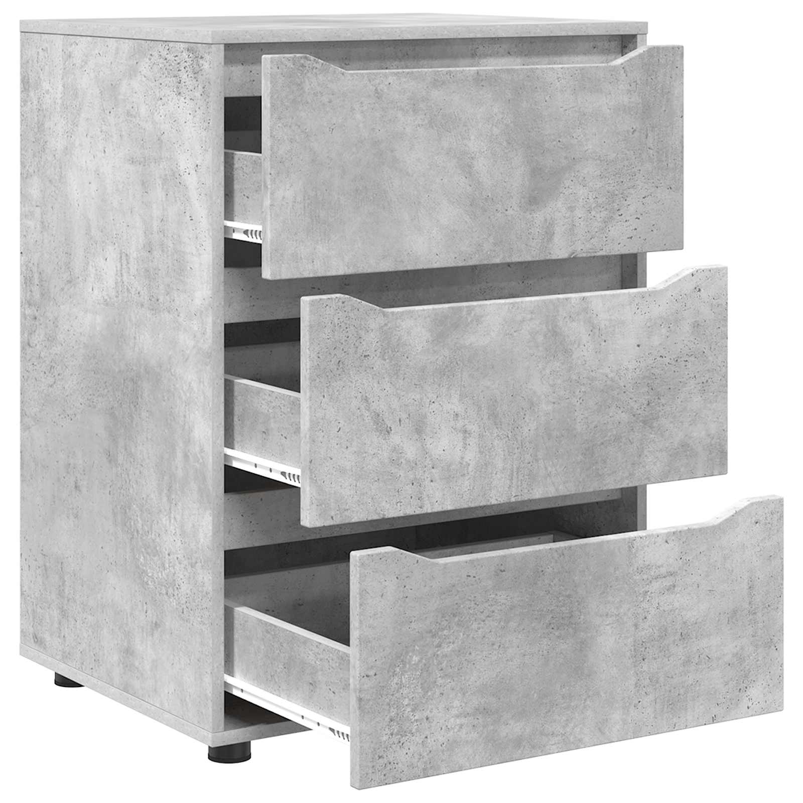Úložná Skříňka 60 X 48 X 81 Cm Kompozitní Dřevo Betonově Šedá