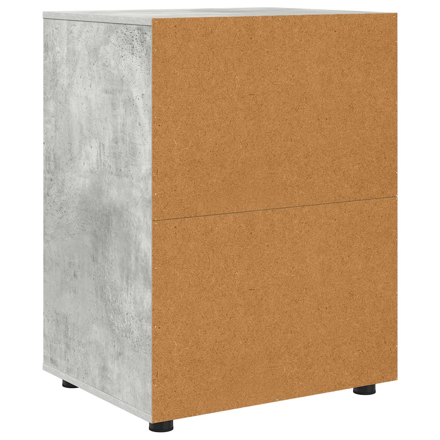 Úložná Skříňka 60 X 48 X 81 Cm Kompozitní Dřevo Betonově Šedá