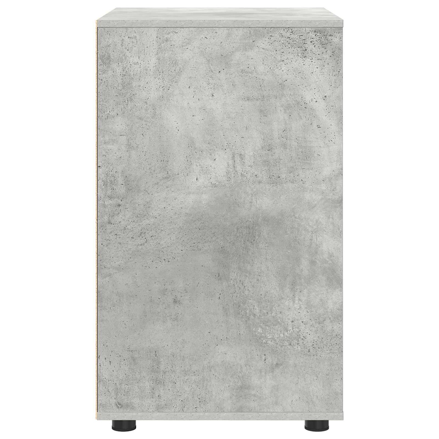 Úložná Skříňka 60 X 48 X 81 Cm Kompozitní Dřevo Betonově Šedá