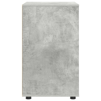 Úložná Skříňka 60 X 48 X 81 Cm Kompozitní Dřevo Betonově Šedá