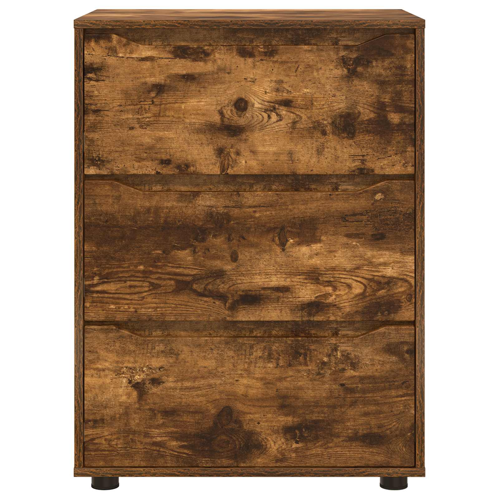 Úložná Skříňka 60 X 48 X 81 Cm Kompozitní Dřevo Kouřový Dub