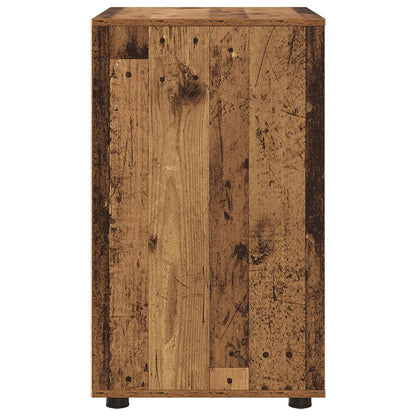 Úložná Skříňka 60 X 48 X 81 Cm Kompozitní Dřevo Staré Dřevo