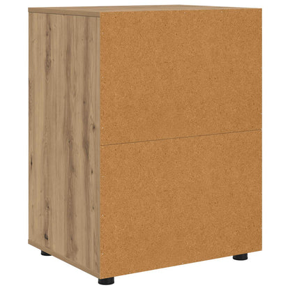 Úložná Skříňka 60 X 48 X 81 Cm Kompozitní Dřevo Artisanový Dub